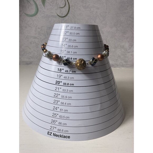 Beaded Multicolor Statement Necklace With Spring Ring Clasp Closure - Picture 2 of 4